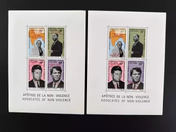 Cameroon 1969 Mi. Bl. 7 + 8 First Moon Man Gandhi Kennedy Luther King Apollo
