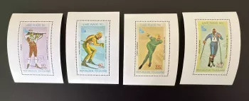 Togo 1980 Mi. 1414 - 1417 blocs luxe Lake Placid Olympic Jeux Olympiques Hiver