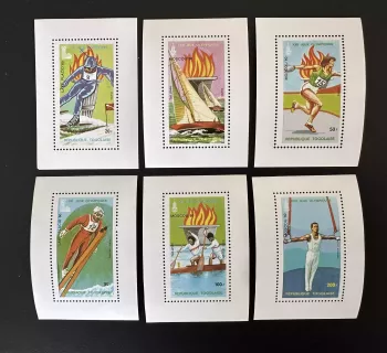 Togo 1979 Mi. 1380-1385 Luxusblocks Moskau 1980 Lake Placid Olympische Spiele