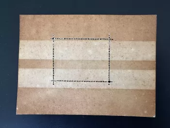 China 1936 40. Jahrestag ungezähnter Block Flugzeug Schiff (schlechter Zustand)