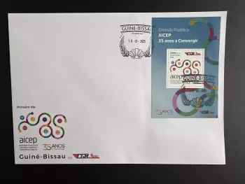 Guiné Bissau 2025 Mi. Bl. ? FDC 35 Anos Years AICEP Joint Emissions commune