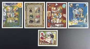 Kongo Brazza 2000 Mi. 1691-1715 Bl. 141 ND Einstein Dunant Weltraum