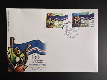 Cape Cabo Verde 2025 Mi. ? FDC (Portugal) 50 Anos Independencia Nacional Joint