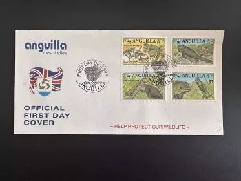Anguilla 1998 Mi. 988-991 FDC Ersttagsbrief Leguan Reptil WWF