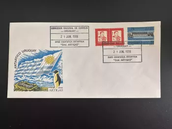 Uruguay 1988 Umschlag Antarktis-Basis GRAL. ARTIGAS Polar
