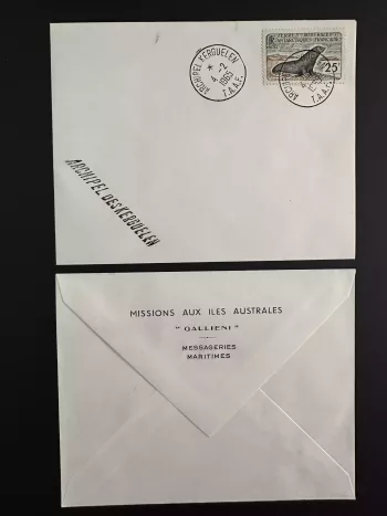 TAAF 1964 Brief "Galliéni" YT Nr.16 Kerguelen-Seelöwe 04.02.1964