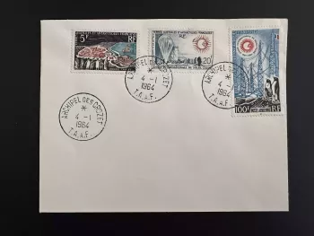 TAAF 1964 Luftpost 3 Werte Crozet-Archipel 04.01.1964