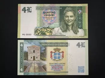 2025 Matej Gabris 4 Luigini Principato di Seborga 00000 Principessa Nina ESSAY