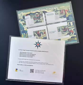 France 2025 YT n°9-12 NFTimbre5 Coqs Coq Français Rooster Hahn Pack 1x