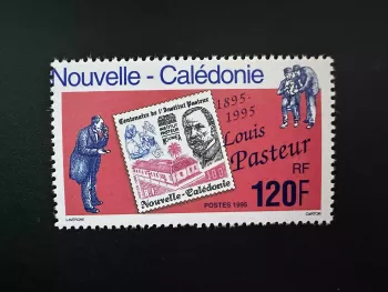 New Caledonia 1995 YT. 680 Louis Pasteur variety title moved to the left