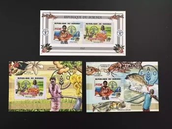 Burundi 2014 Mi. 3470 - 3471 Bl. 479 - 481 ND FAO UN Poisson faim Agriculture
