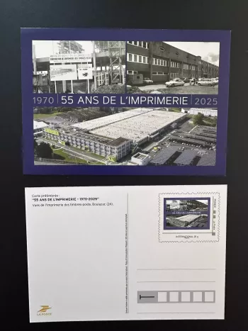 France 2025 Stationery Carte Postale Entier 55 ans de l'imprimerie de Boulazac