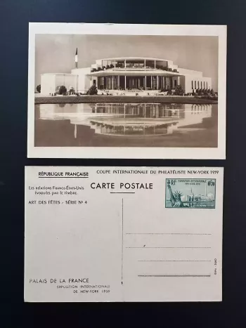 France 1939 YT 426-CP1 Entier Exposition Internationale New-York Statue Liberté