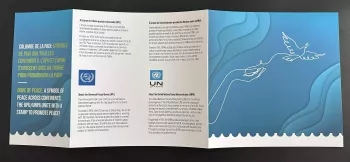 UPU UNPA UN 2025 Friedenstaube Ungewöhnliche Stickerei Gemeinschaftsausgabe