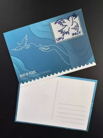 UPU 2025 Dove of Peace Unusual Embroidery Embroidered Joint Issue On Card