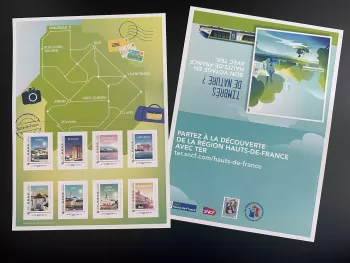 Frankreich 2022 Collector SNCF TER Zug Hauts-de-France 8 Briefmarken