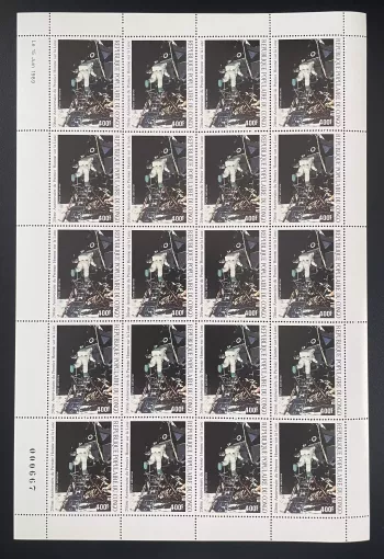 Congo 1989 YT PA 387 planche anniversaire homme Lune Apollo Astronaute Espace