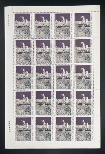 Congo 1989 YT PA 388 planche anniversaire homme Lune Apollo Astronaute Espace