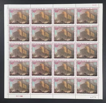 Kongo 1968 YT PA 72 Bogen Französische Revolution Robert Bastille Gemälde