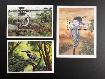 Tanzanie 1999 Bl. 446-448 Oiseaux du monde Hérons Aigrettes Birds of the world