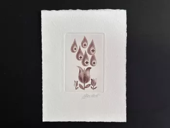 Belgique 1974 COB 1705 Epreuve d'artiste FDC Croix Rouge Fleur Sang rouge