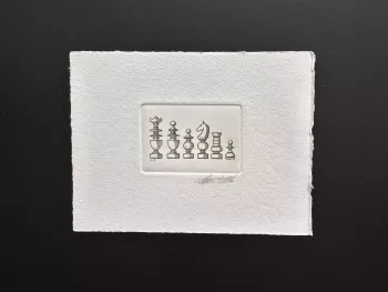 Belgique 1995 COB 2593 Epreuve d'artiste FDC Echecs Chess Schach Xadres noir