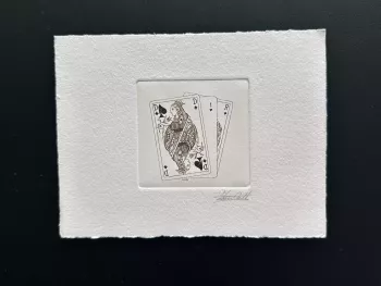 Belgique 1995 COB 2595 Epreuve d'artiste 1er jour FDC Jeu de Cartes Dame noir