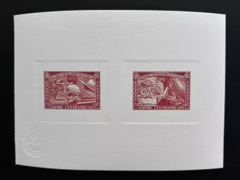 Zentralafrika 1978 Mi. 547-548 Künstlerprobe UPU Kollektion Concorde rot