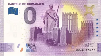 Billet touristique Souvenir 2026 Portugal Castelo de Guimarães (hologramme or)