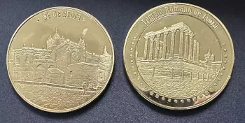 Médaille souvenir "Sé - Templo Romano Evora"