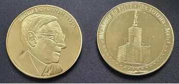 Médaille souvenir "Vitorino Nemésio - Miradouro do Facho - Terceira Açores"