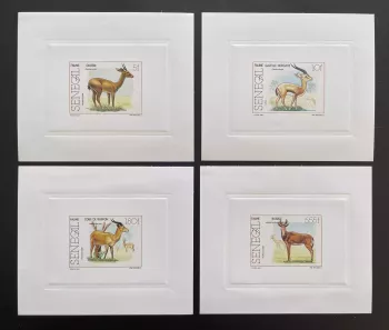 Senegal 1991 Mi. 1127 - 1130 Luxury Proof Wildlife Animals Gazelle Bubale Ourebi