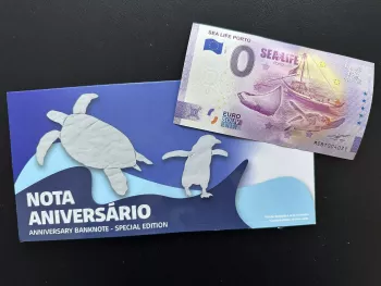 2022 Sea Life Porto Anniversary Souvenir Tourist Banknote Folder