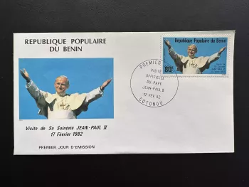 Benin 1982 Mi. 277 FDC Papst Johannes Paul II Besuch Luftpost