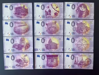Billet touristique Souvenir France Année 2020 partiellement complète