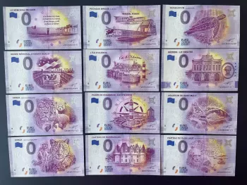 Billet touristique Souvenir France Année 2020 partiellement complète