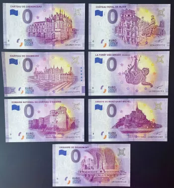 Billet touristique Souvenir France Année 2020 partiellement complète