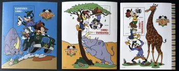 Tanzania 1994 Bl. 266-268 Disney Mickey Safari Club Animals