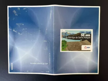 France 2010 Private Collector EDF Serre-Ponçon 8 priority stamps (back stains)