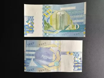 BELG-111 Test Note Specimen Belgium National Bank unfinished LD Low Denomination