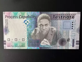 TDLR-625 Test Note De La Rue John Coltrane Process Capability