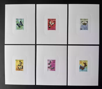Wallis et Futuna 1987 YT 353-358 Épreuve de luxe Papillons Faune Insectes
