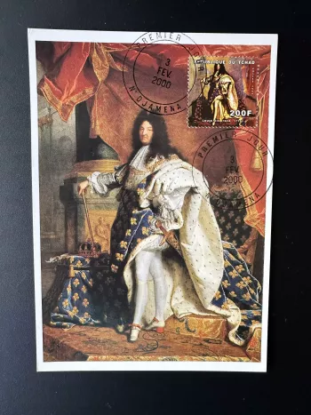 Chad 1999 Mi. 1649 maximum map Louis XIV King France Painting Art History