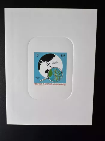 New Caledonia 1987 YT 545 luxury proof Philately school Map Globe Earth