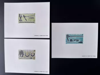 French Polynesia 1987 YT 288-290 luxury proof Polynesian Artifacts Weapons
