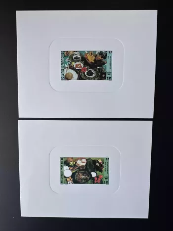 French Polynesia 1987 YT 278-279 luxury event Gastronomy Cooking Dishes