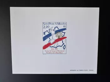 St-Pierre und Miquelon 1987 YT 478 Luxusprobe Präsidentenreise
