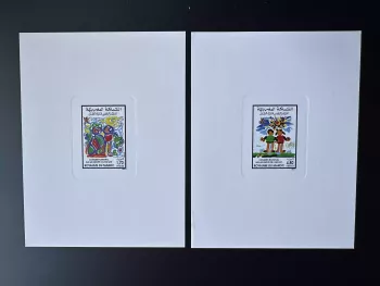 Maroc 1994 Mi. 1247 - 1248 épreuve de luxe Congrès droits enfant dessin art