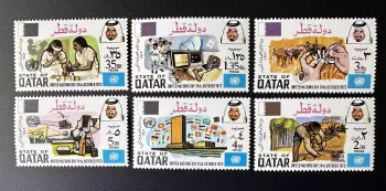 Qatar 1973 Mi. 573 - 578 Journée ONU Nations Unies ITU FAO Médecin Agriculture