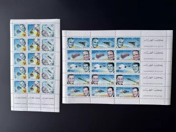 Qatar 1966 Mi. Bl. 266 - 273 Espace Conquête Spatiale Astronautes Fusées